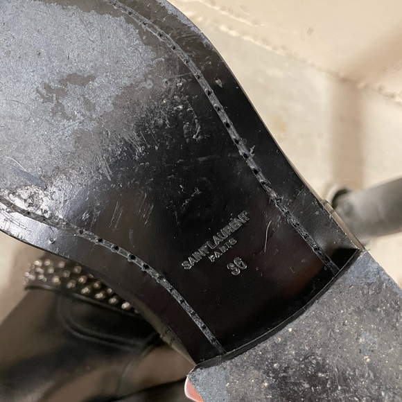 saint laurent studded strap boots - Picture 4 of 7